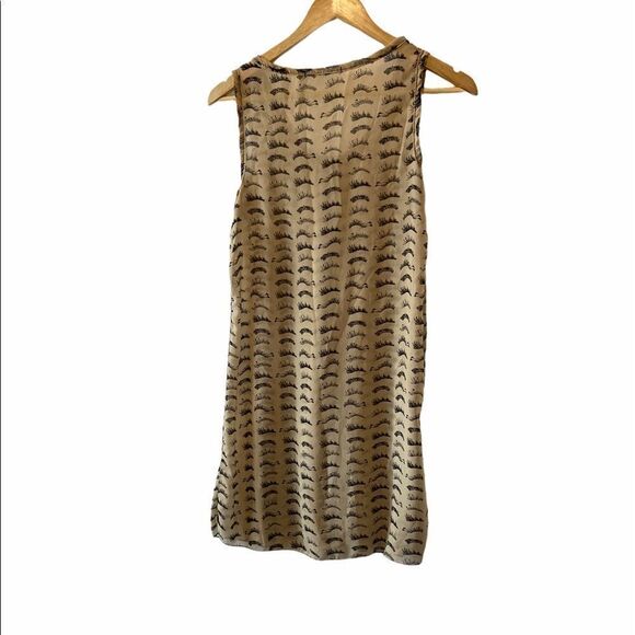 Nude Eyelash Print Light Weight Tank Dress 8 - Picture 3 of 9